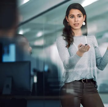 woman in a meeting